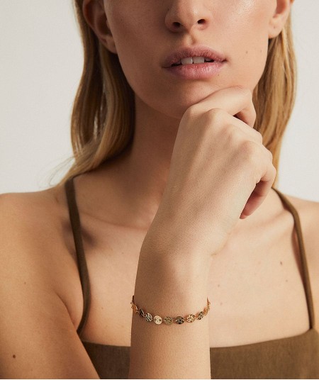 Pulsera Pedrera chapado en Oro 18 Kt