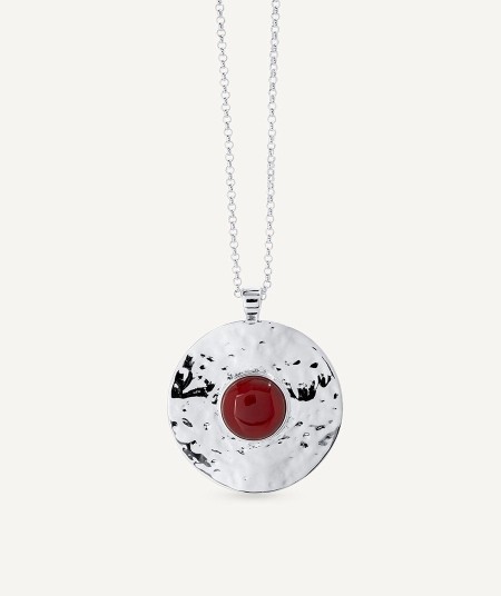 Pendant Ula with Natural Red Stones