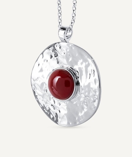 Pendant Ula with Natural Red Stones