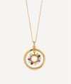 Pendant Fosquet collection Esenciales 18 Kt Gold Plated Aro Natural stones