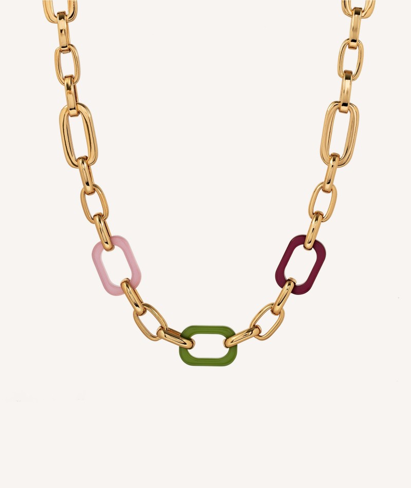 Multicolored acetate necklace