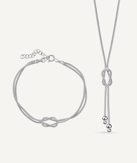 Look Lazos eternos silver 925 bracelet and necklace