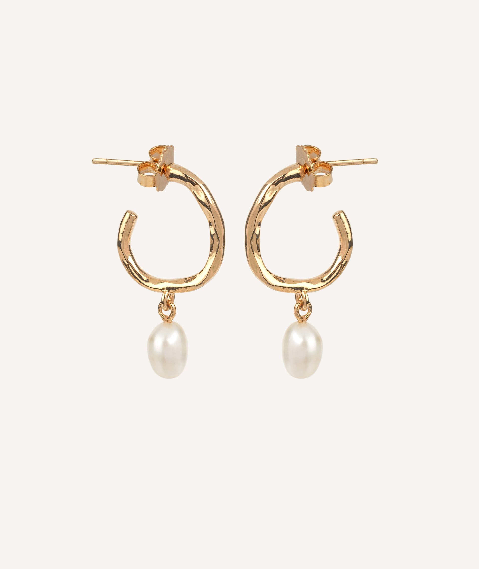 Hoop Earrings Baroque Pearl