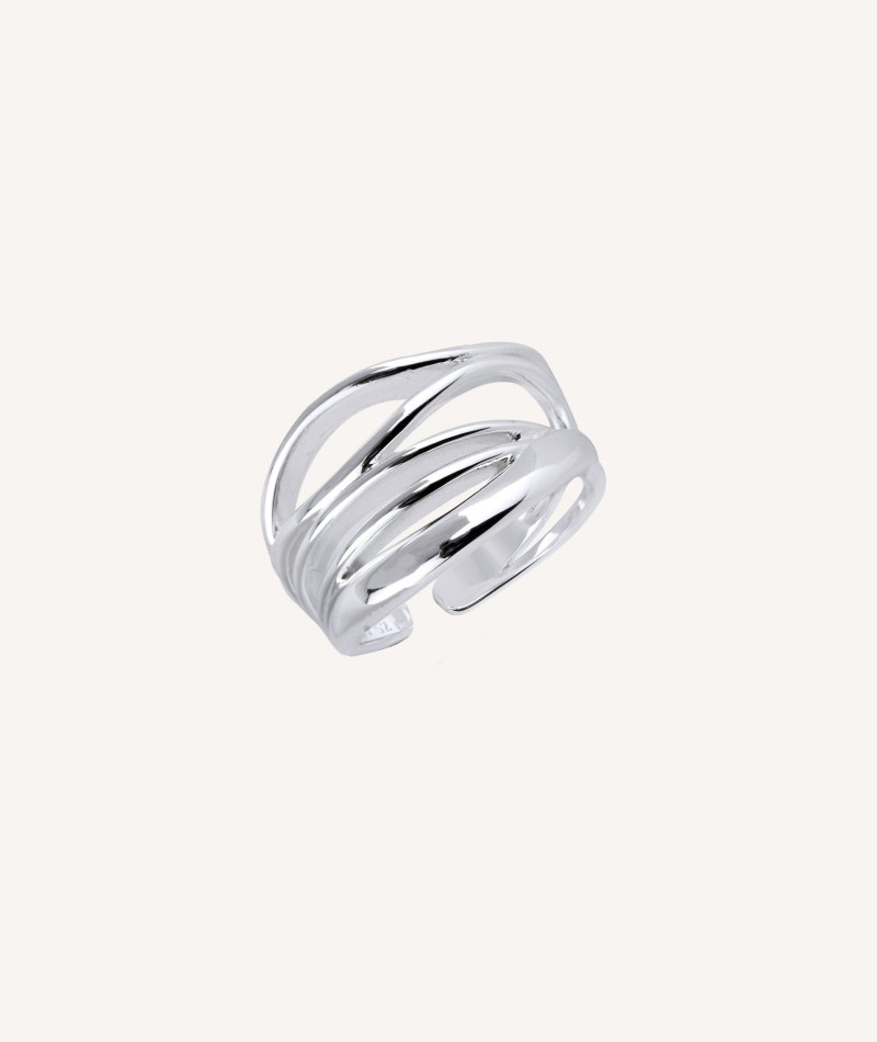 Ring Silver braided 