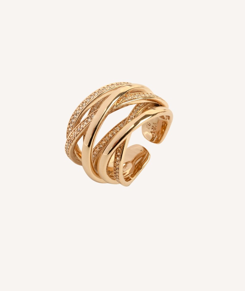 Anillo Tiras Circonitas