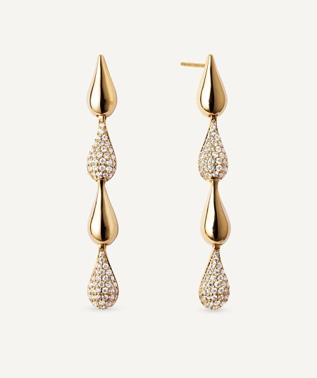 Earrings Cascade with zirconia