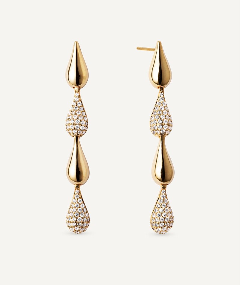 Earrings Cascade with zirconia