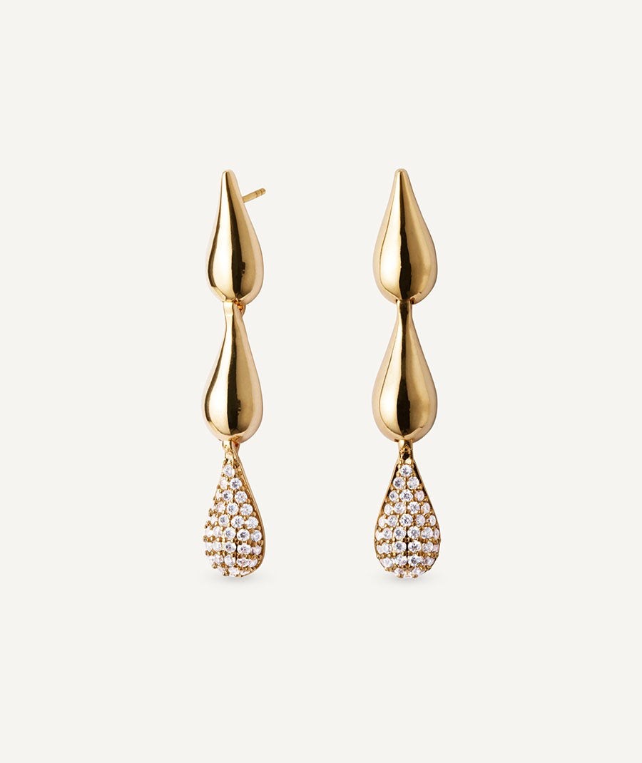 Earrings Cascade with zirconia