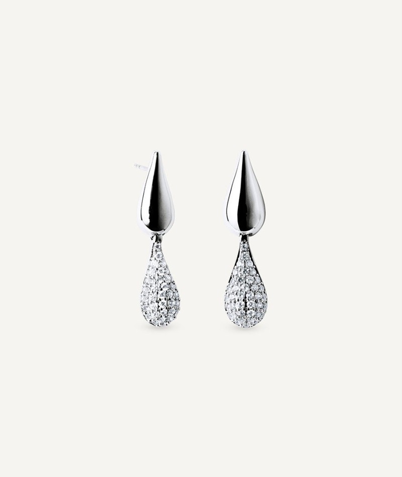 Earrings Cascade with zirconia