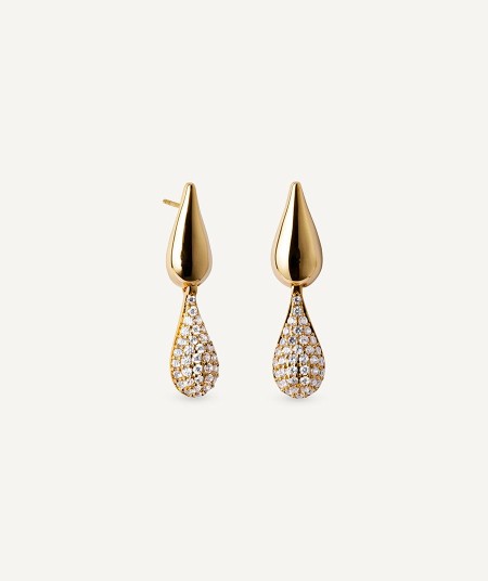 Earrings Cascade with zirconia