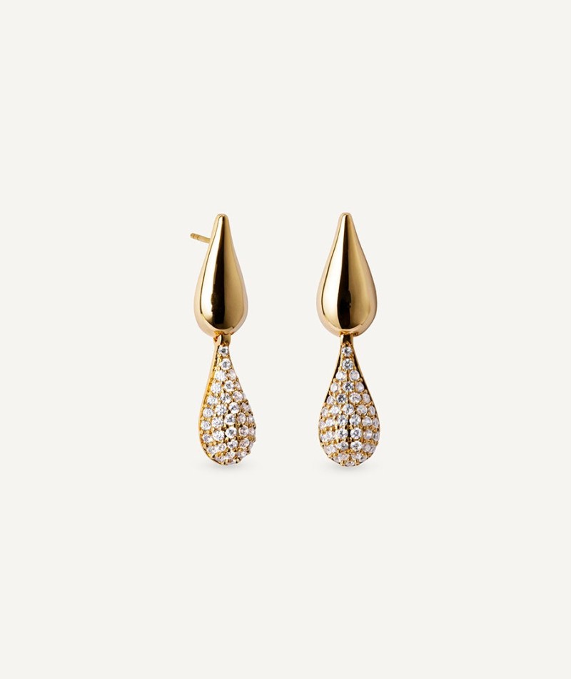 Earrings Cascade with zirconia