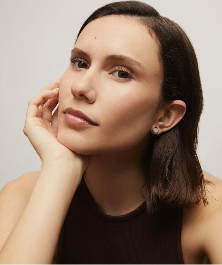 Earrings Far with natural stones