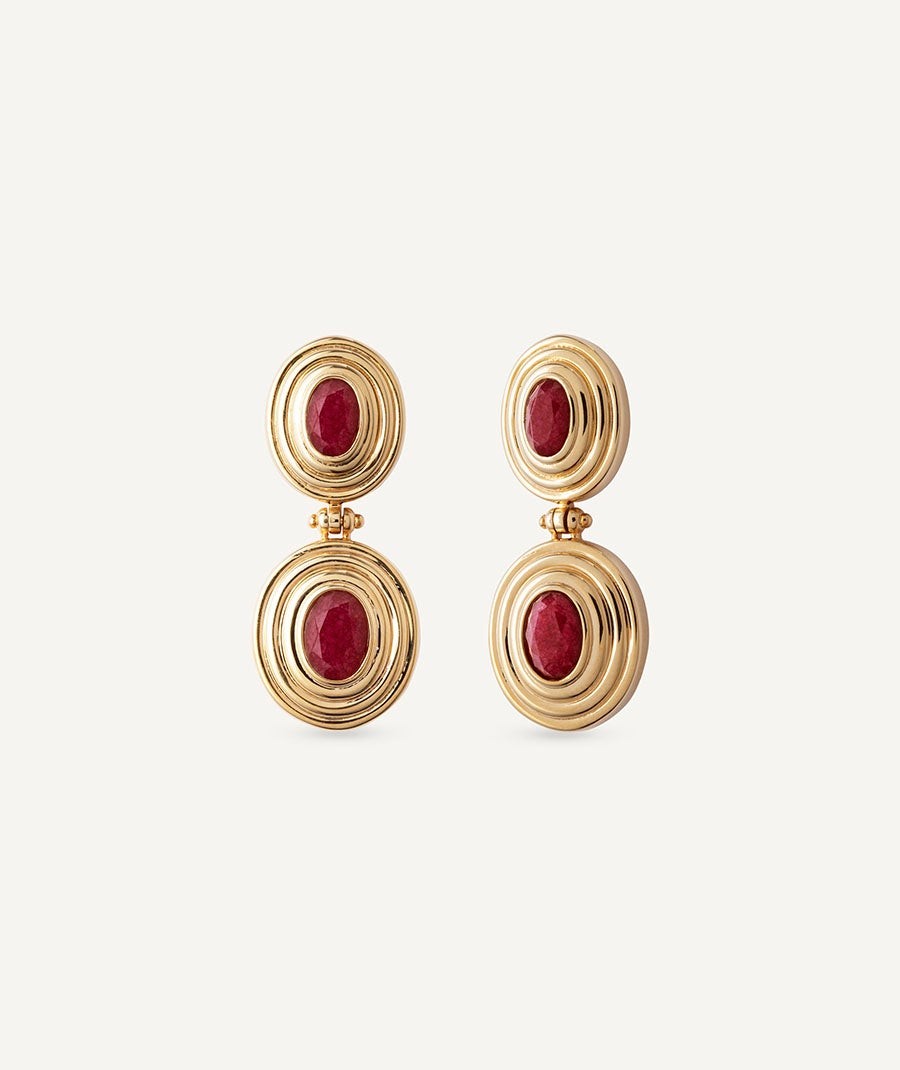 Earrings Juanita with Burgundy Agate