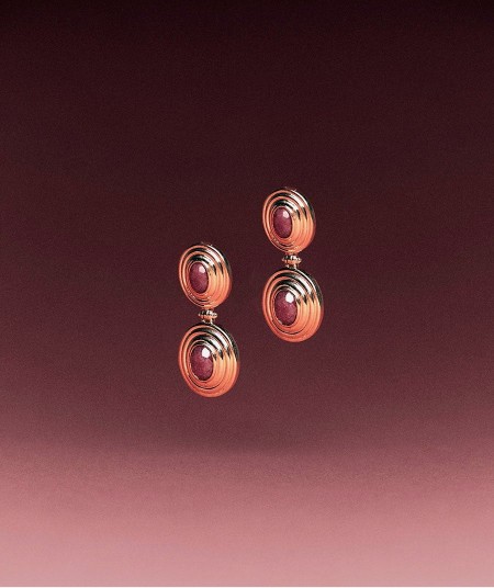 Earrings Juanita with Burgundy Agate