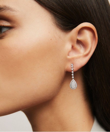 Earrings Estelle with cubic zirconia