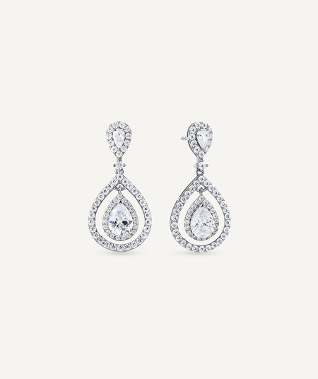 Earrings Benita with cubic zirconia