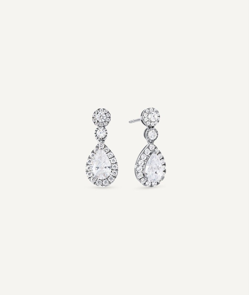 Earrings Simona with cubic zirconia