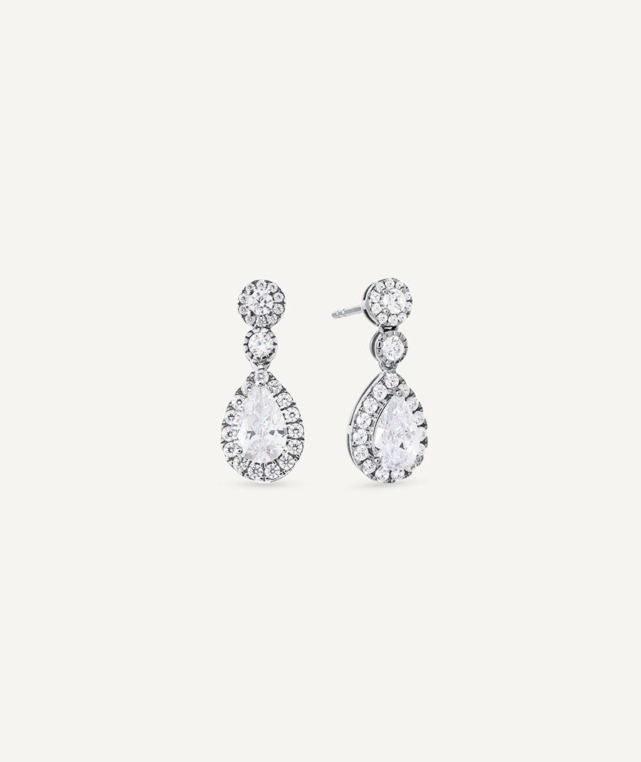 Earrings Simona with cubic zirconia