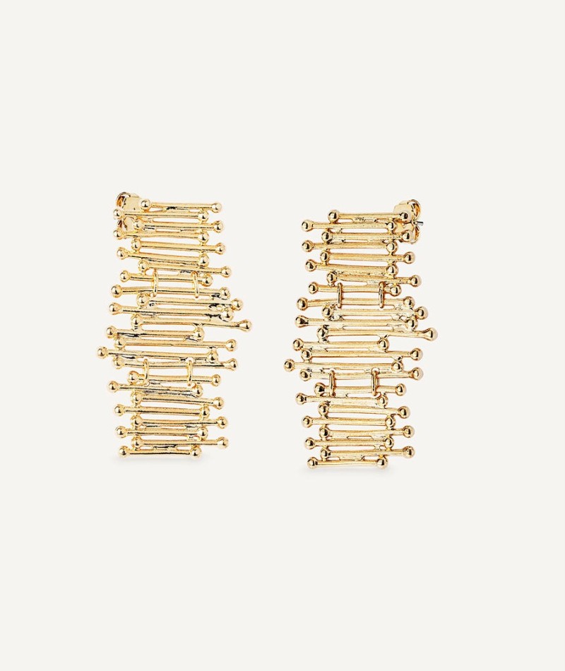 Earrings Redosa collection Esenciales 18 Kt Gold Plated long strips