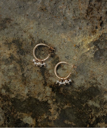 Earrings Marina pearls hoop