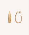 Earrings Rocío 18 kt gold plated oval hoop glitter