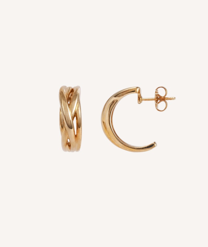 Lea Earrings  18K Gold Plated intertwined strips