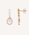 Earrings Tamara 925 silver 18kt gold plated long drop zirconia