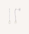 Earrings Giselle silver 925 long with cultured pearl