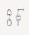 Earrings Julieta Silver plated link oval