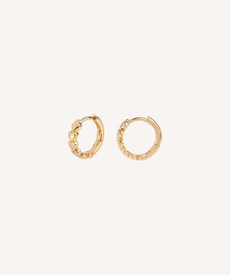 Pendientes Babe colección Esenciales Chapado Oro 18 Kt aro corazón