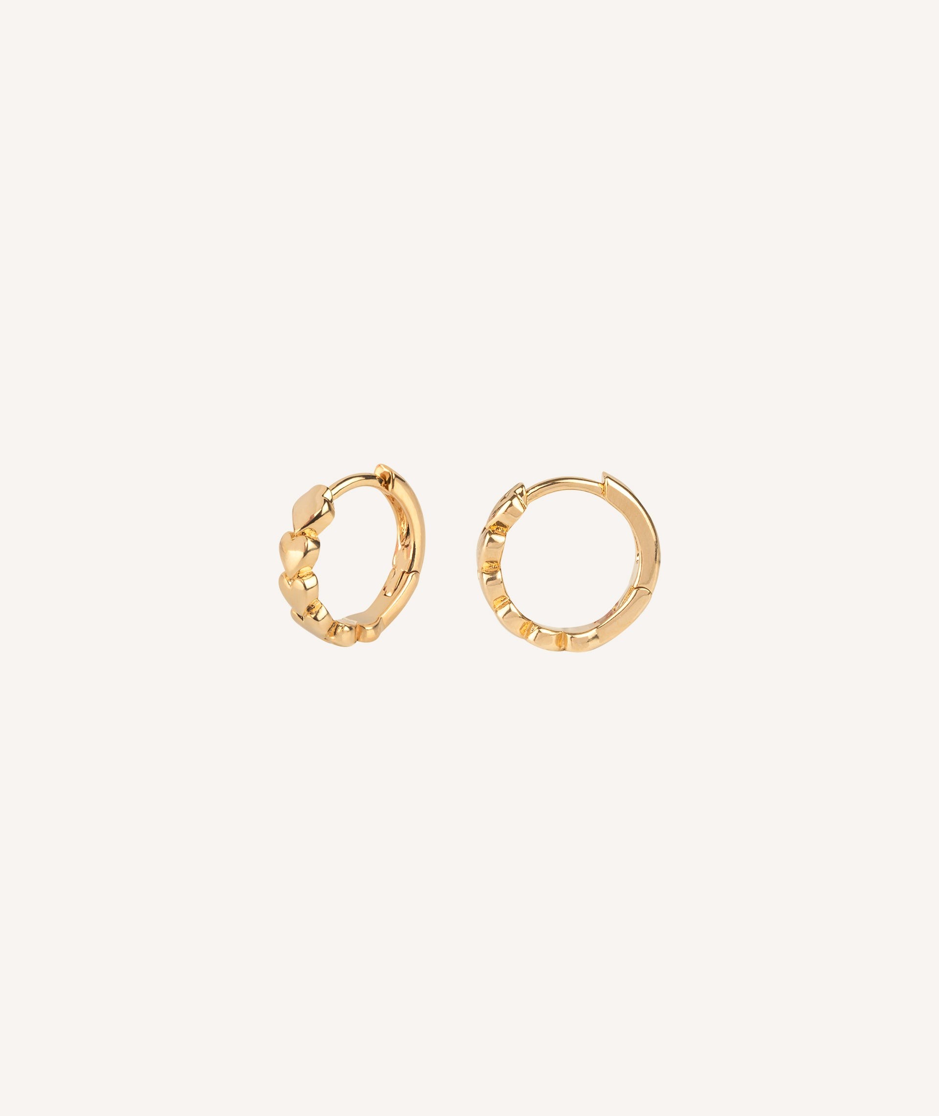 Pendientes Babe colección Esenciales Chapado Oro 18 Kt aro corazón