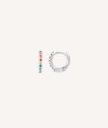 Earrings Middle Hoop Multicolor Zirconias