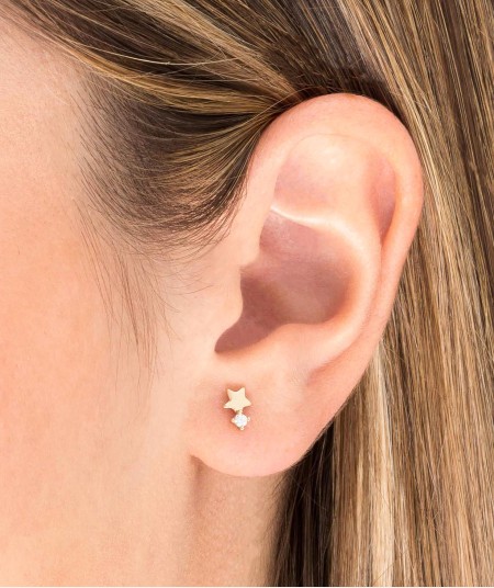 Individual Earring Star Zirconia