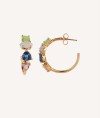 Earrings Hoop Stone Multicolor