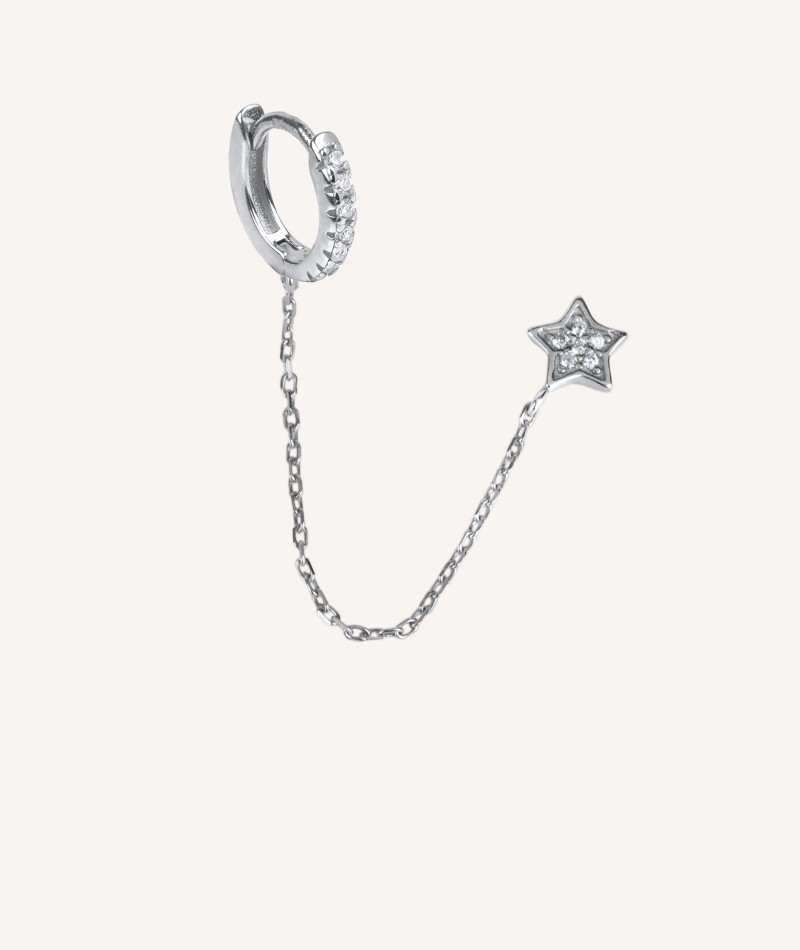 Individual Earring Hoop Star