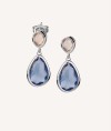 Earrings Crystal Light Sapphire & Champagne