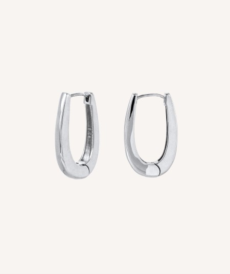 Earrings Hoop silver Plated