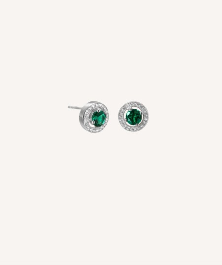 Earrings Zirconias Emerald