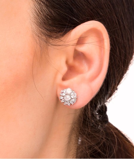 Earrings Flower Zirconias