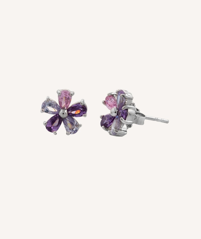 Earrings Multicolor Flower