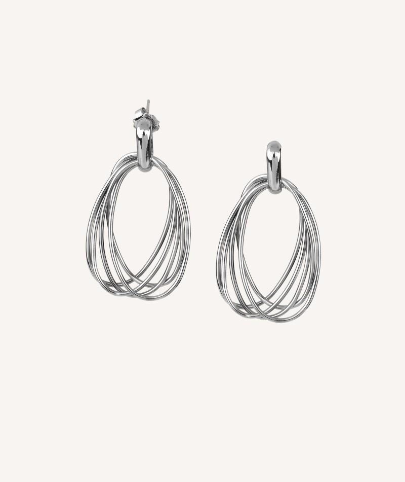 Earrings Long Multi Hoop