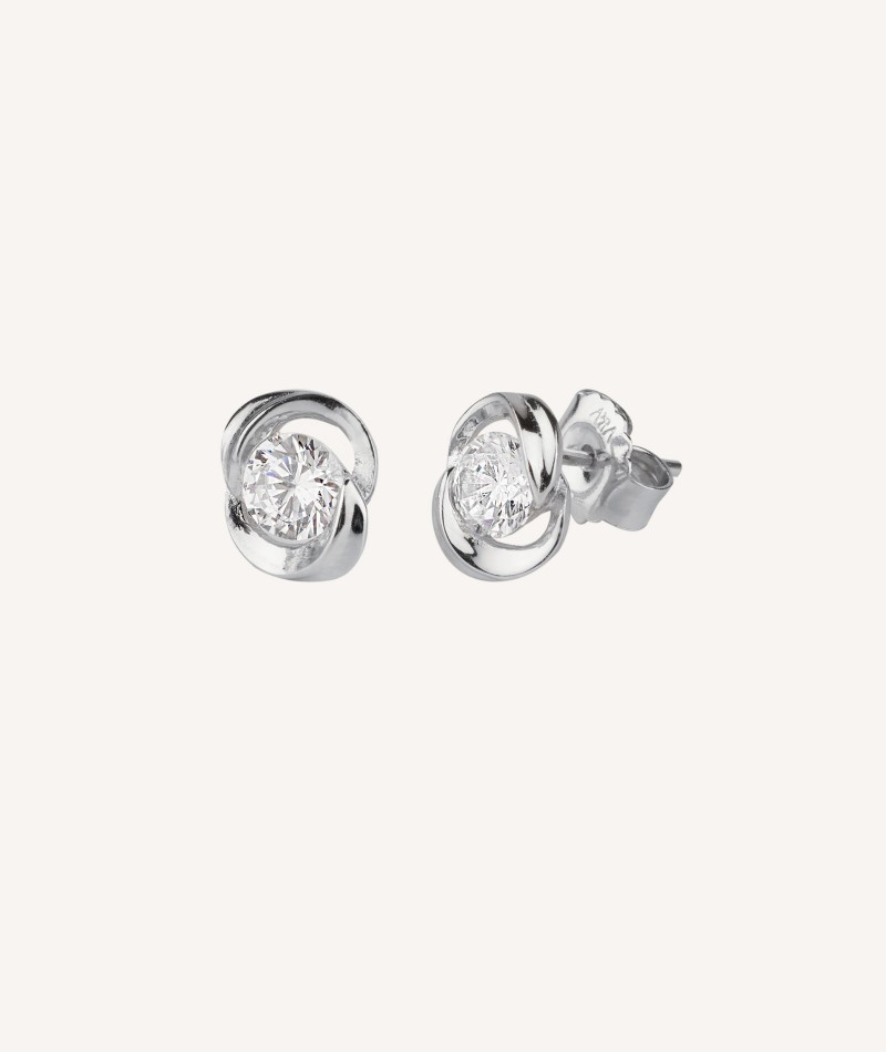 Earrings Spiral Zirconias