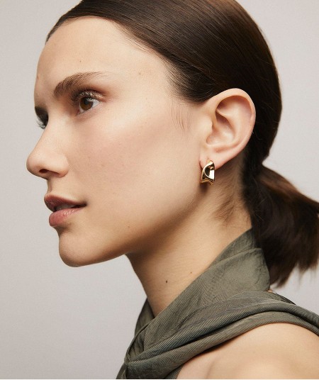 Earrings Curva Hoop Irregular