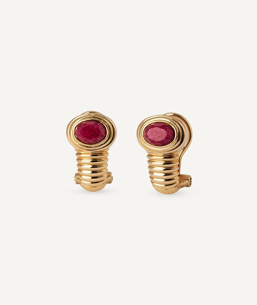 Earrings Manu with  Burgundy Agate