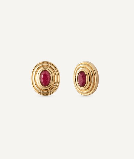 Earrings Lola with Burgundy Agate