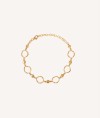 Bracelet  925 silver 18kt gold plated oval links