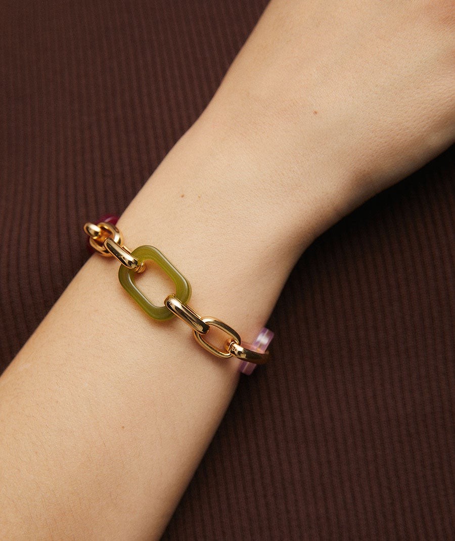 Multicolored acetate bracelet