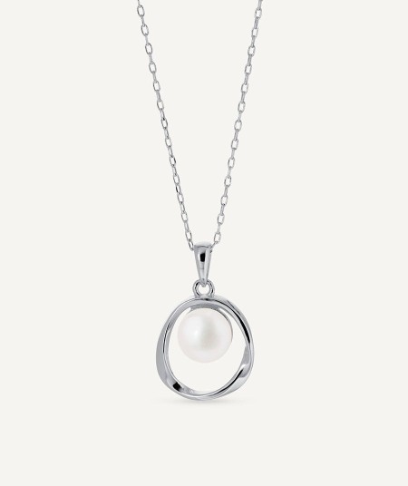 Pendant Saturn with cultured pearl