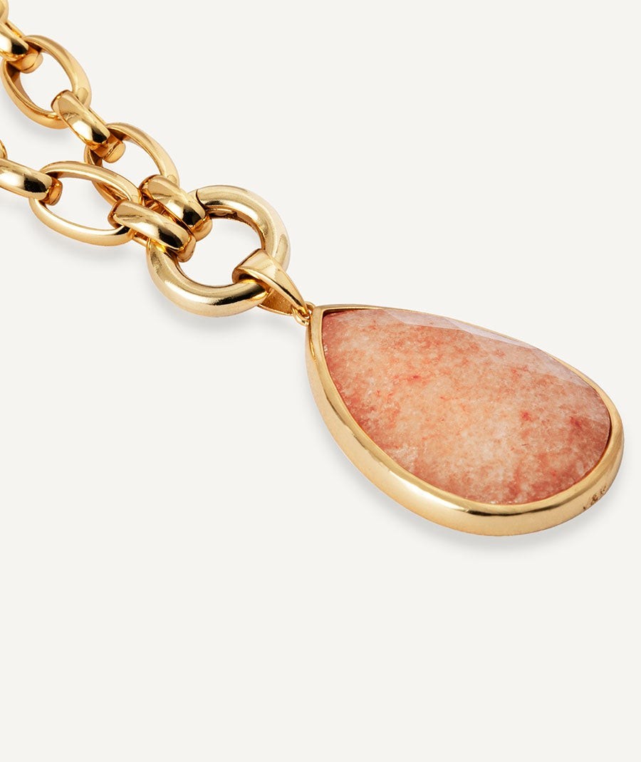 Pendant Sió with Orange Aventurine