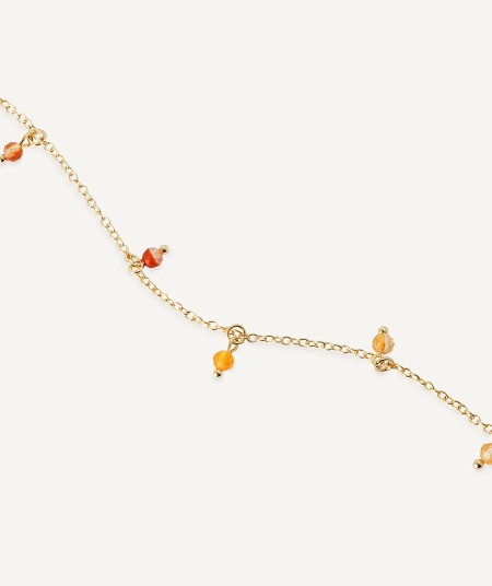 Necklace Sunny with Natural Orange Stones